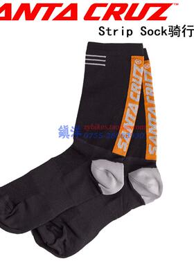 美国SANTA CRUZ Strip Sock山地骑行袜子37-42适合黑橙色中筒袜子