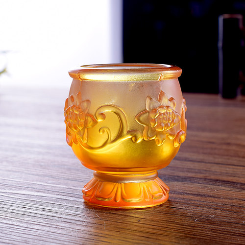 家用供奉酒杯玻璃仿琉璃