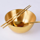 铜碗套装 小碗铜勺铜筷子家用纯摆件金饭碗黄铜供水碗供奉佛前斋碗