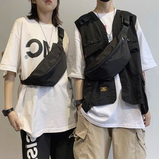 牛津布大容量男款休闲百搭单肩斜挎包ins高级感新款学生胸包