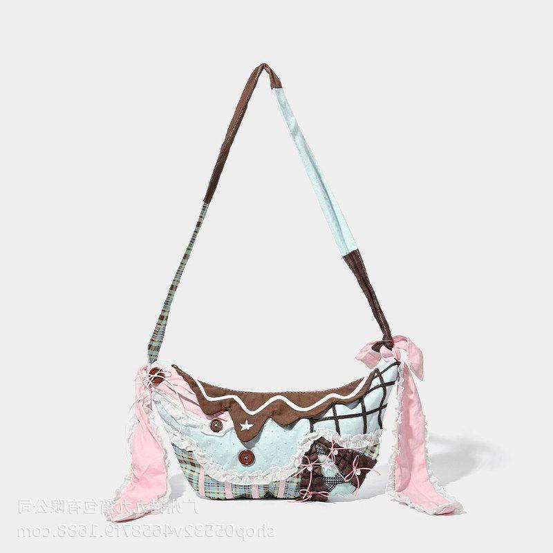 2026新款腋下包粉色兔子耳朵包学生大容量帆布袋时尚少女单肩包,箱包皮具/热销女包/男包,腋下包,淘宝优惠券,粉丝福利购,淘宝优惠卷