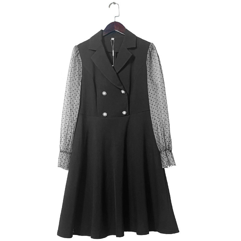 蓝贝紫20-LC281艾薇儿20-AC1281秋季新款时尚连衣裙