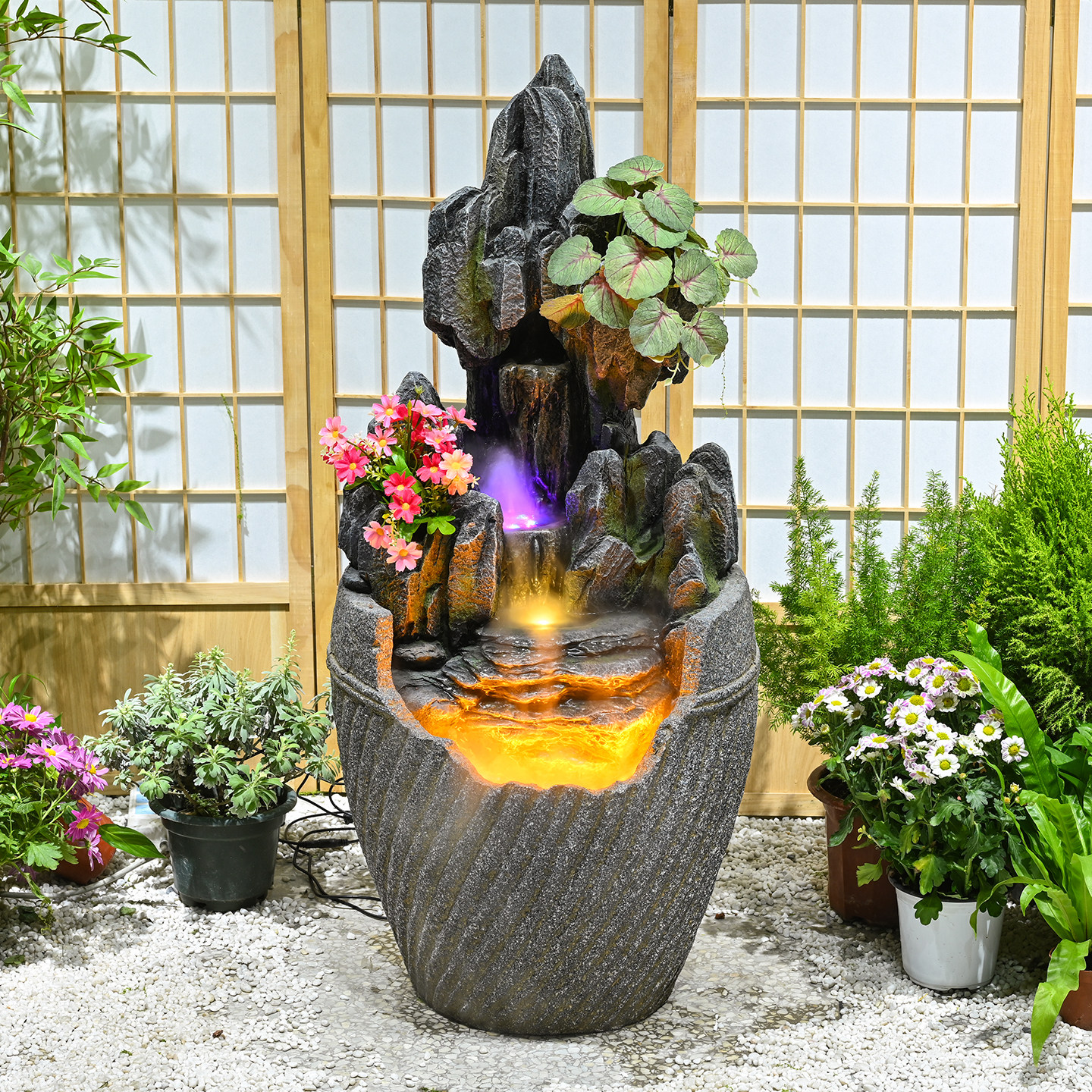 水暮墙流水摆件客厅玄关庭院喷泉瀑布景观装饰品办公室开业送礼品