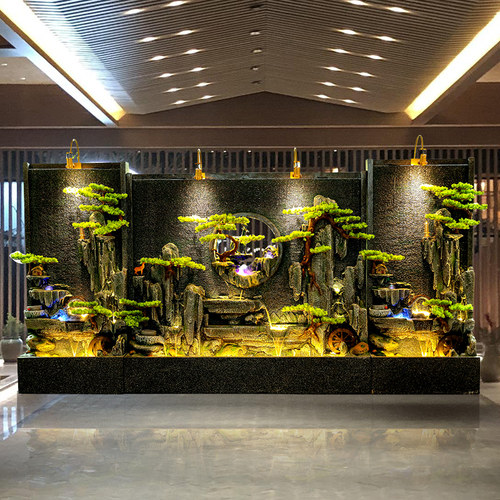 户外庭院落地装饰水幕墙