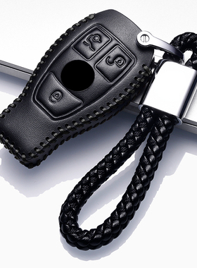 奔驰C级C200L车钥匙套真皮GLC260 GLA200 GLE320 GLS400钥匙包扣