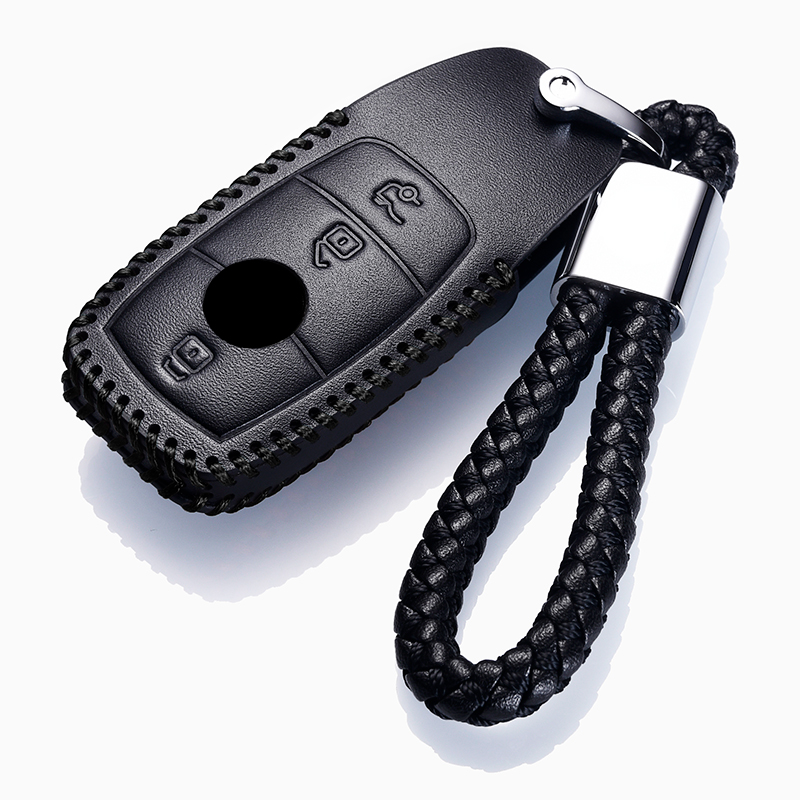 奔驰GLC260L真皮钥匙套2022款C260/C200L/E级E300L/E260L/ 专用扣