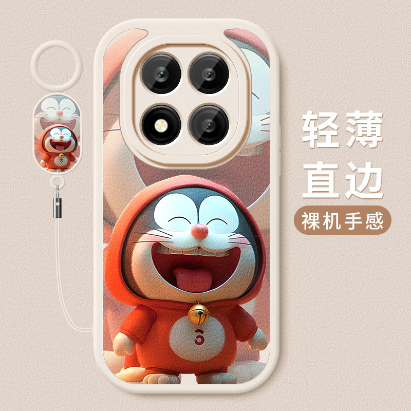 适用红米Note15pro+手机壳新款小米Note15pro小羊皮硅胶软壳redmi镜头全包15R防摔保护套男女生创意卡通哆啦