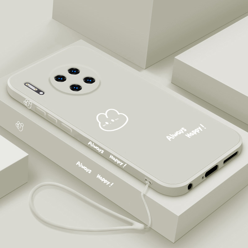 适用华为mate30手机壳新款30pro液态硅胶保护套5G男女生mate30epro镜头全包防摔软壳TAS-AN00简约外壳开心兔,3C数码配件,手机保护套/壳,淘宝优惠券,粉丝福利购,淘宝优惠卷