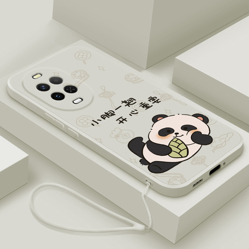 适用华为nova15手机壳新款nova15pro液态硅胶软壳nova15ultra镜头全包防摔保护套男女生网红创意卡通翘脚熊猫
