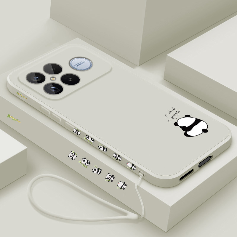 适用红米k90promax手机壳新款小米k90MAX液态硅胶保护套redmi镜头全包防摔超薄软壳冠军版男女生网红卡通熊猫