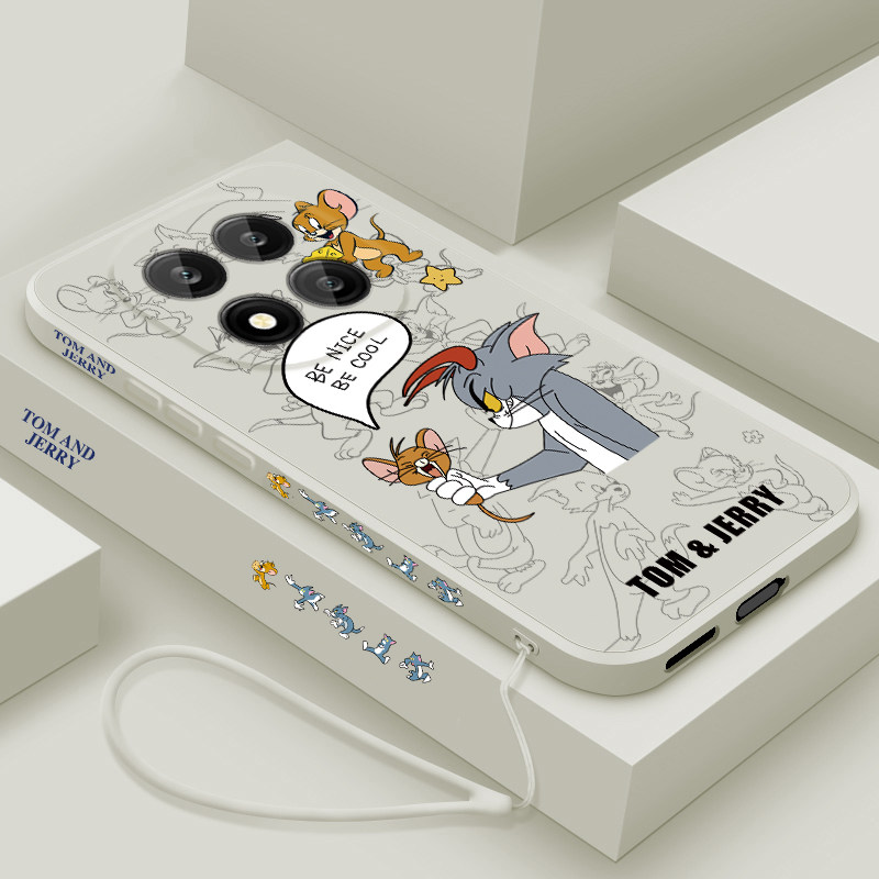 适用红米Note15pro手机壳新款小米Note15pro+液态硅胶保护套redmi镜头全包防摔软壳十男女生潮牌创意卡通猫鼠