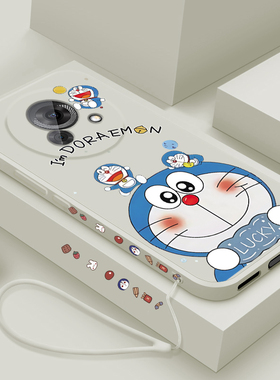 适用魅族lucky08手机壳新款meizu幸运08液态硅胶软壳AI镜头全包防摔保护套男女生网红潮牌卡通时尚外壳机器猫