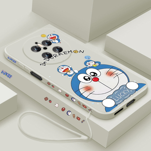 适用华为mate70手机壳新款mate70pro优享版液态硅胶软壳meta70pro+镜头全包防摔保护套Air男女潮牌卡通机器猫