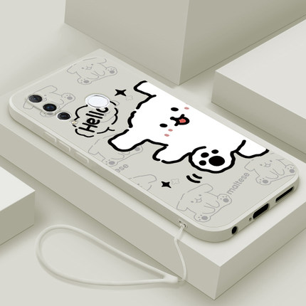 适用华为nova4手机壳4e新款nova3液态硅胶保护套3i男女生nova3e镜头全包防摔nova2s软壳创意卡通可爱hello狗