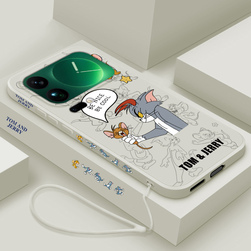 适用小米17pro手机壳新款xiaomi17液态硅胶保护套小米17promax镜头全包防摔软壳男女生潮牌网红卡通猫和老鼠