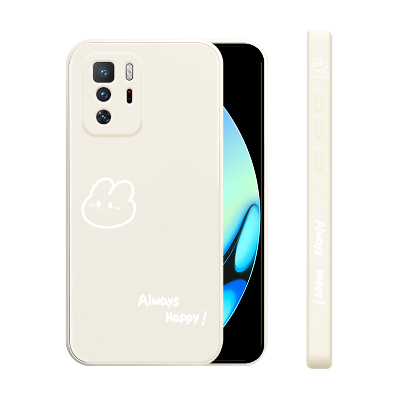 适用红米note10pro手机壳新款小米redmi Note10液态硅胶保护套5G男女款note9全包镜头pr0防摔4G软外壳开心兔