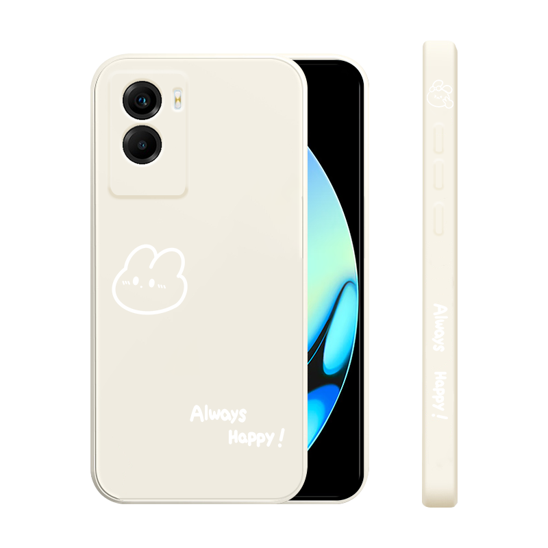 适用vivoy55s手机壳新款y55t男女生y53s液态硅胶保护套viv0简约52s镜头全包防摔软壳y52t卡通y51s外壳开心兔