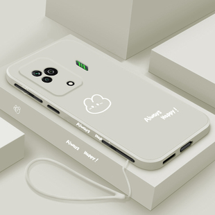 适用黑鲨5手机壳新款5Pro液态硅胶保护套pr0男女款小米黑鲨5rs镜头全包防摔软壳游戏简约个性创意外壳开心兔