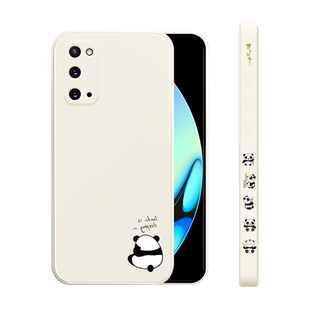 适用三星s20手机壳新款GalaxyS20+液态硅胶保护套十plus女s20ultra镜头全包S20FE防摔5G软壳SM-G7810外壳熊猫