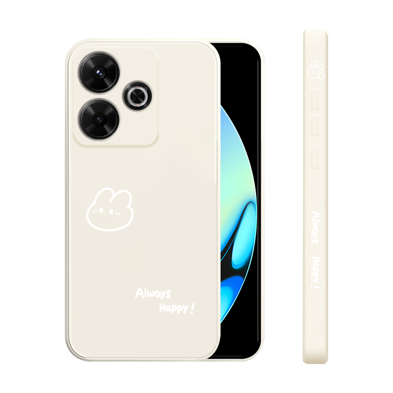 适用红米note13R手机壳新款redminote13R液态硅胶保护套小米n0te镜头全包防摔软壳13r男女生网红超薄外开心兔