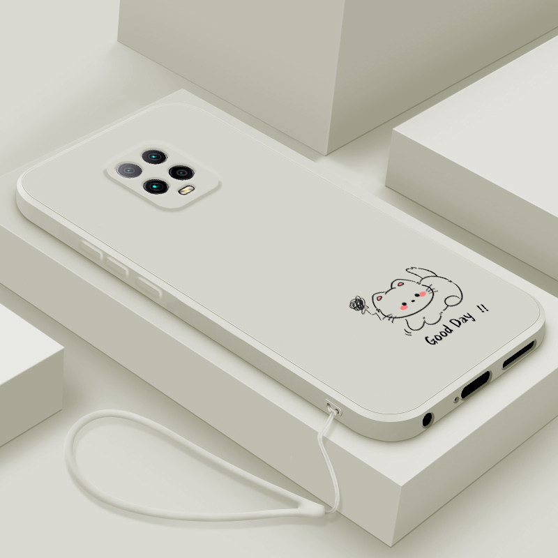 适用红米10xpro手机壳新款por小米redmi10X液态硅胶保护套5G红米10x镜头全包4G防摔软壳潮男女生卡通线条小猫