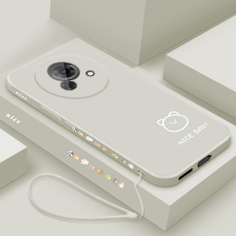 适用魅族lucky08手机壳新款meizu幸运08液态硅胶保护套AI镜头全包防摔软壳男女情侣款简约时尚潮外壳线条小熊