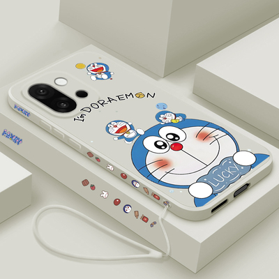 适用一加13T手机壳新款oneplus13T液态硅胶保护套1+13t镜头全包防摔软壳PKX110男女生潮牌卡通时尚外壳机器猫