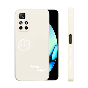 适用红米note11手机壳5G新款小米Redemi Note11pro液态硅胶保护套11E全包边11R防摔软壳11Tpr0开心兔11se外壳
