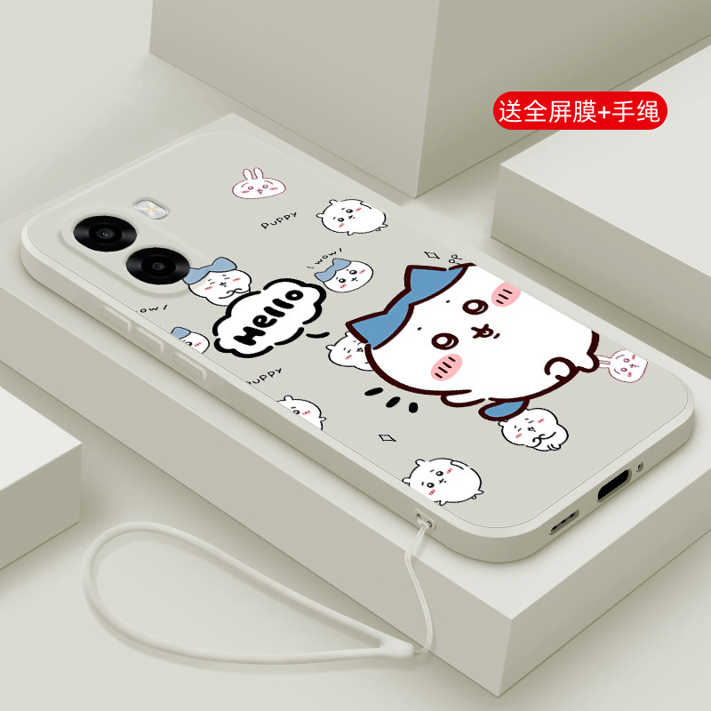 适用oppoA6s手机壳新品oppo A6i+液态磨砂硅胶软壳A6c镜头全包A6v防摔保护套男女情侣款网红个性创意卡通跳舞