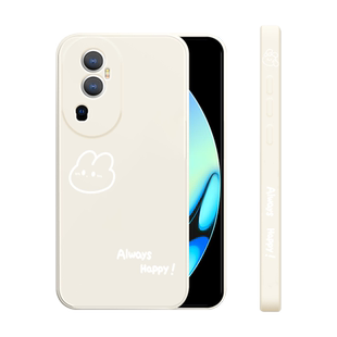 适用opporeno10手机壳新款Reno10pro液态硅胶保护套0pp0男女reno10pro+镜头全包软壳pr0防摔PHU110外壳开心兔