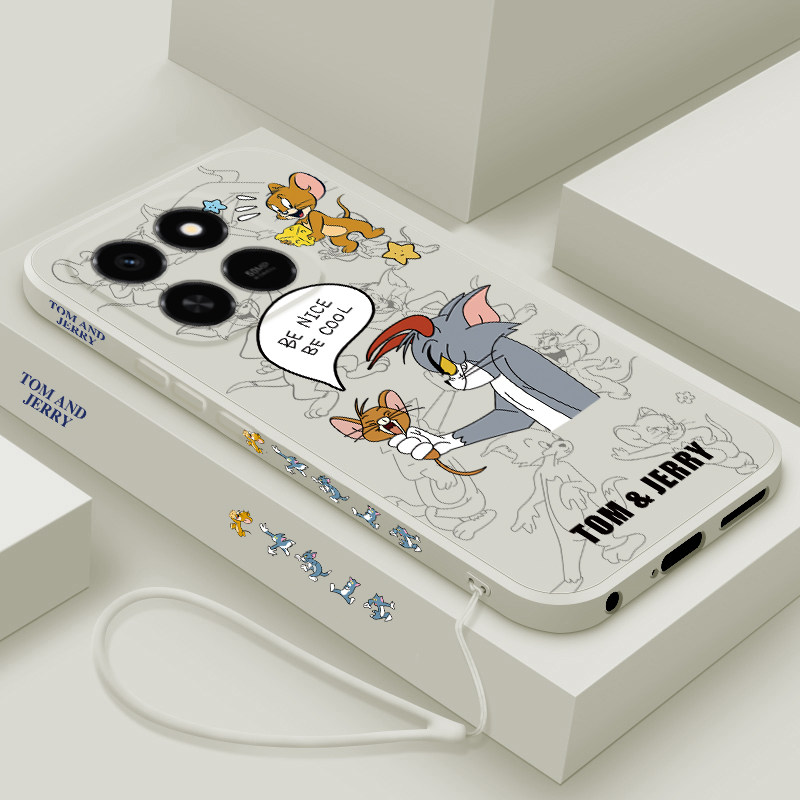 适用荣耀Play10T手机壳新款荣耀play10C液态硅胶保护套华为honor镜头全包防摔软壳潮男女生网红卡通猫和老鼠