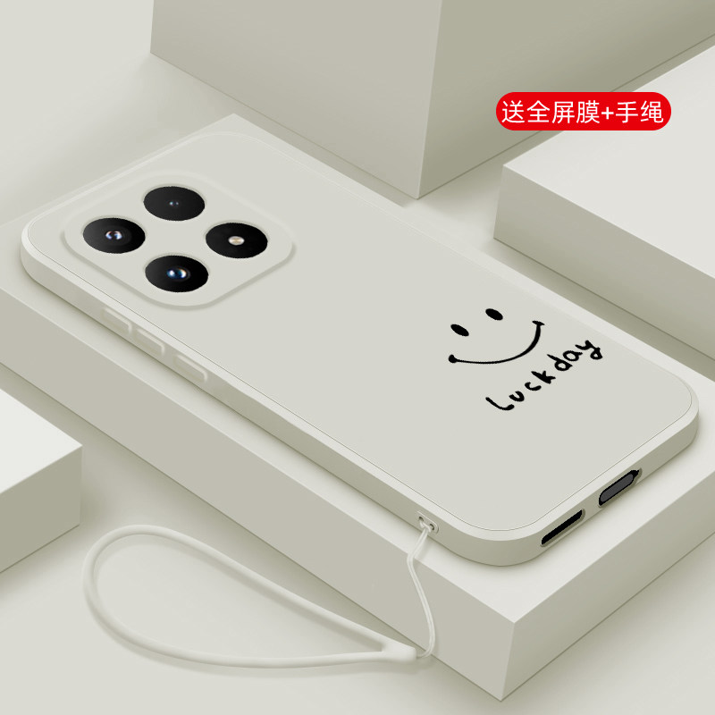 适用小米17promax手机壳新款xiaomi17液态硅胶15spro软壳14ultra镜头全包13pro防摔保护套男女生创意网红笑脸