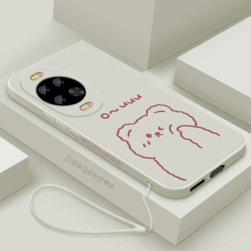 适用华为nova14手机壳新品nova14pro液态硅胶保护套14ultra镜头全包14活力版防摔超薄软壳男女情侣款卡通ou熊