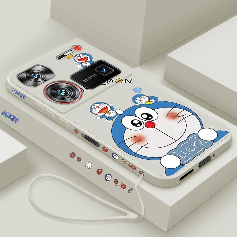 适用努比亚Z60Ultra手机壳新款Z50Ultra液态硅胶保护套男女生中兴镜头全包防摔软壳nubia卡通个性外壳机器猫