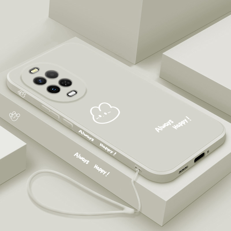 适用华为nova15手机壳新款nova15pro液态硅胶保护套nova15ultra镜头全包防摔软壳男女情侣网红创意卡通开心兔