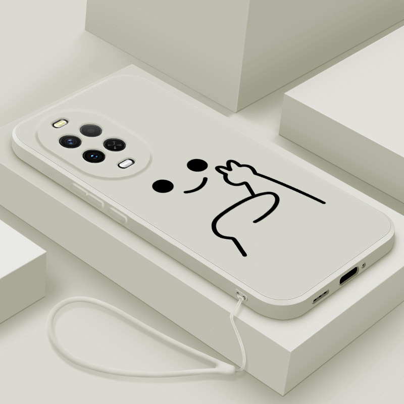 适用华为nova15手机壳新款nova15pro液态硅胶软壳nova15ultra镜头全包防摔保护套男女生网红个性创意卡通比耶