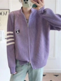 Осенний трикотажный кардиган, куртка, свитер с молнией, коллекция 2023, в корейском стиле, в западном стиле