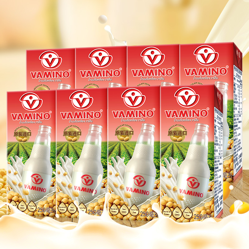 Ì©¹úÍÛÃ×ŵ¶¹ÄÌÒûÁÏ ½ø¿ÚVAMINO ÔÎ¶ÓªÑøÔç²ÍÄÌÒûÆ·250ml*8ºÐ×°