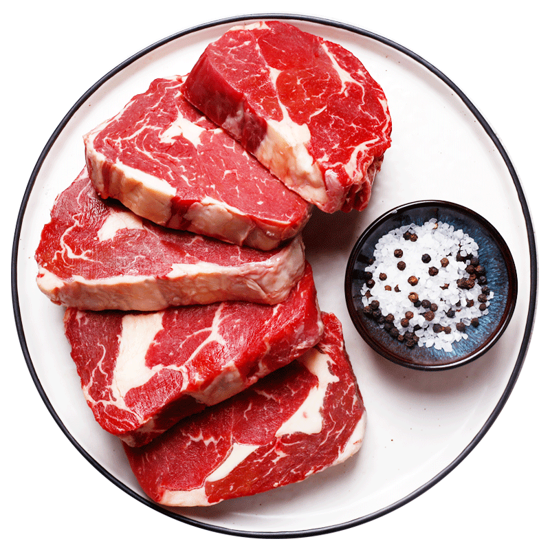 肉管家原切谷饲眼肉牛排1200g牛扒牛肉新鲜
