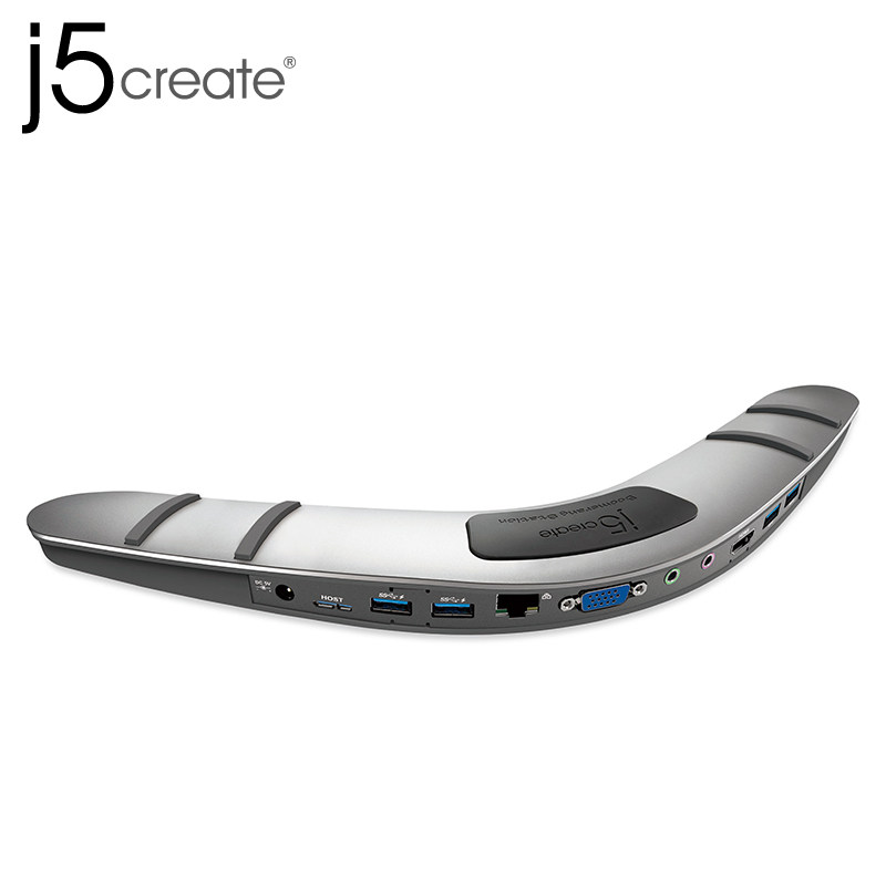 j5create扩展坞JUD480外置显卡USB转HDMI转换器VGA网卡耳机麦克风