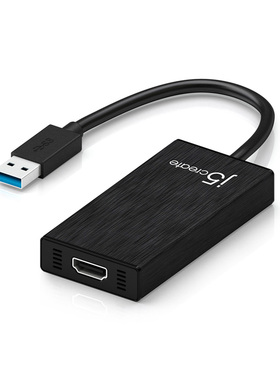 j5create JUH450 USB3.0转HDMI带3口HUB集线器多屏扩展坞 分线器