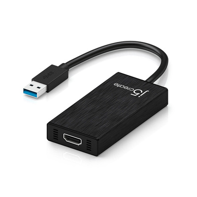 j5create JUH450 USB3.0转HDMI带3口HUB集线器多屏扩展坞 分线器