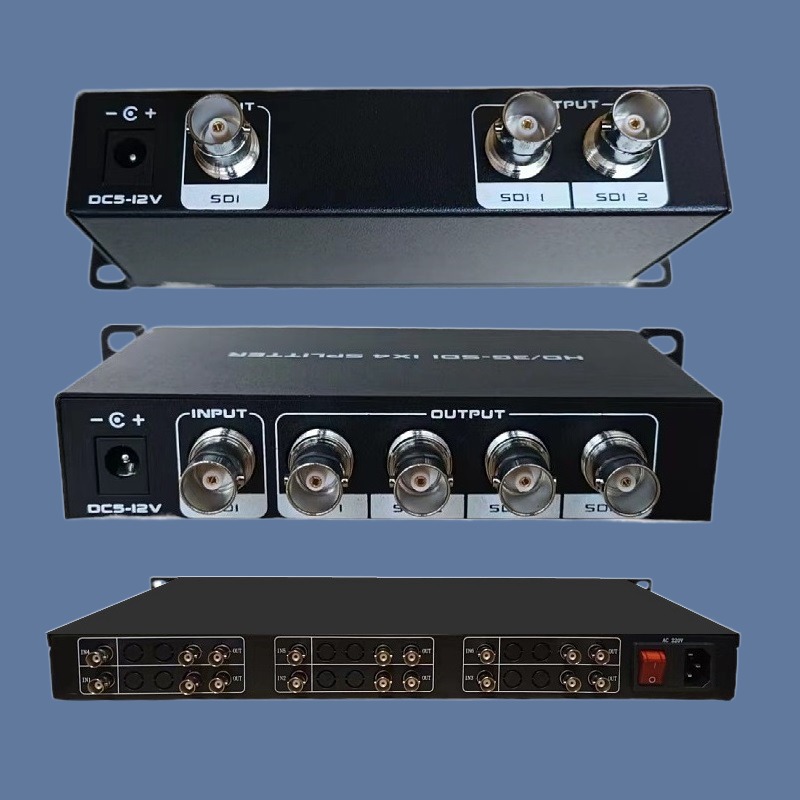 工业SDI分配器一十2二4四3三5五7七9九进6六0八8出1U机箱提供定制