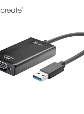 j5create JUA310 USB3.0转VGA外置显卡 扩展分屏器转接头转换器