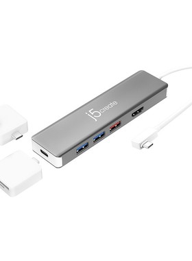 j5create扩展坞JCD375模块转换器USB Type-C转4K HDMI外置显卡SD