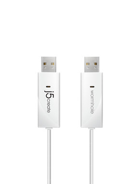 j5create JUC100电脑资料数据对拷线对传线跨系统互传共享USB2.0