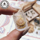 6分dollhouse迷你成品配件模型厨房生活用品类型海棠纹透明高矮瓶