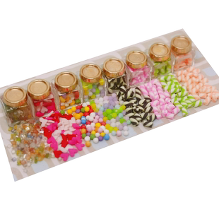 12分娃娃屋派淇汏食玩娃屋diy小模型迷你粘土成品下午茶糖果罐