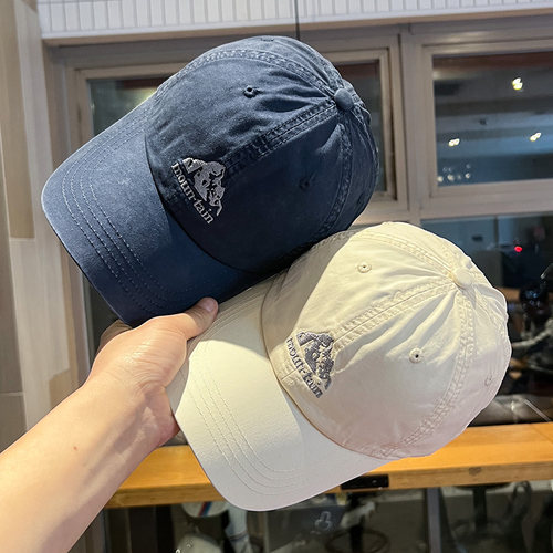 韩国潮牌刺绣字母棒球帽男女2025新款大头围水洗纯棉软顶鸭舌帽子