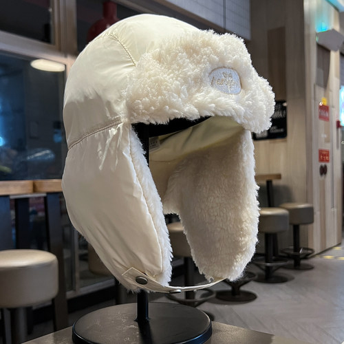 韩国面包帽冬季加厚加绒雷锋帽男女户外骑车滑雪防风护耳飞行帽子